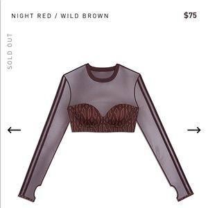 S Adidas x Ivy Park mesh crop top